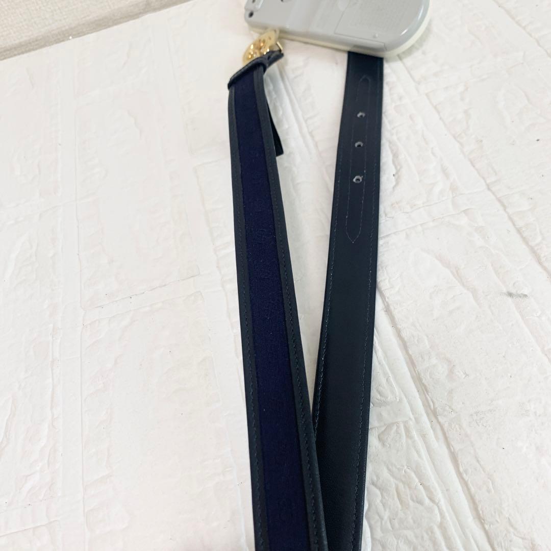 美品　GUCCI グッチ　ベルト　gg柄　ブラック　ネイビー