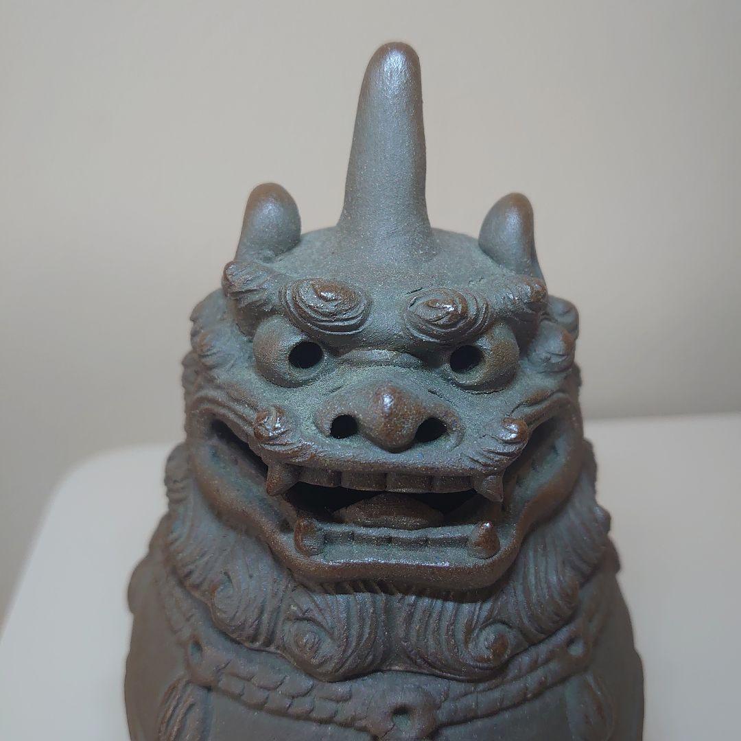 【希少】香炉シーサー やちむん　壺屋焼