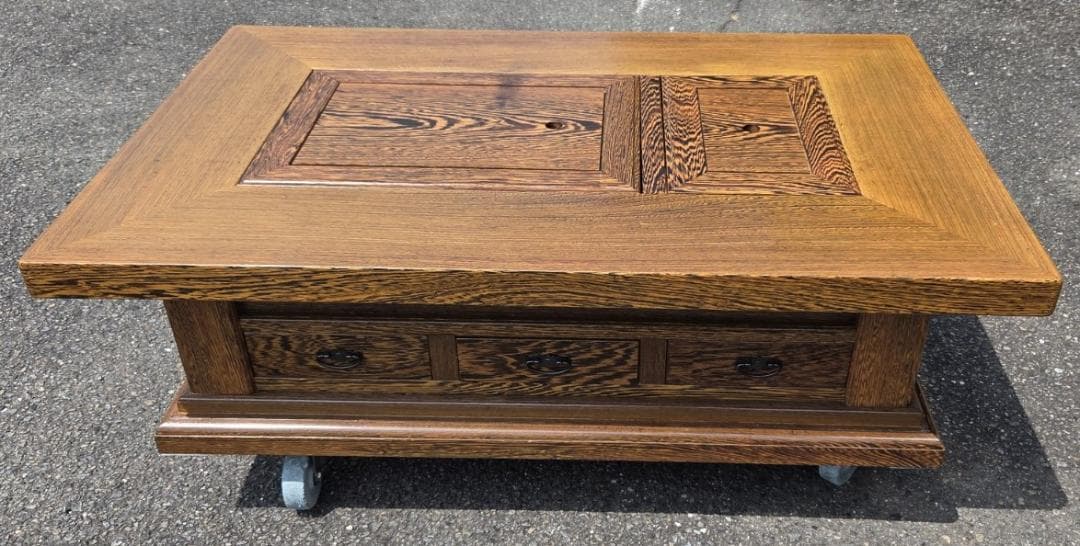 〈たのめる便・現状渡し〉タガヤサン 鉄刀木 角火鉢 長火鉢 囲炉裏