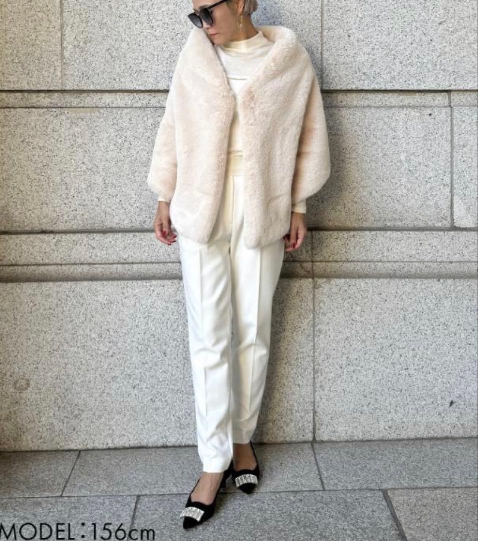 JENNE リッチボリュームファーケープ ファーポンチョ ケープコート