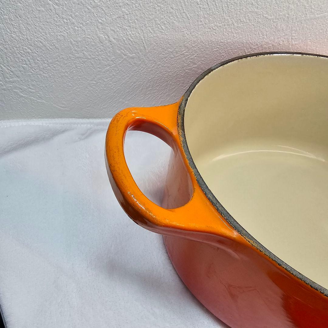 Le Creuset ル・クルーゼ オーバル両手鍋 オレンジ 25cm