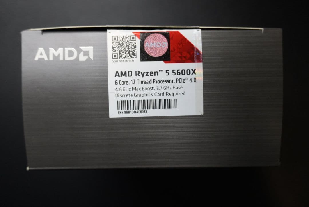 AMD Ryzen 5 5600X 6コア CPU