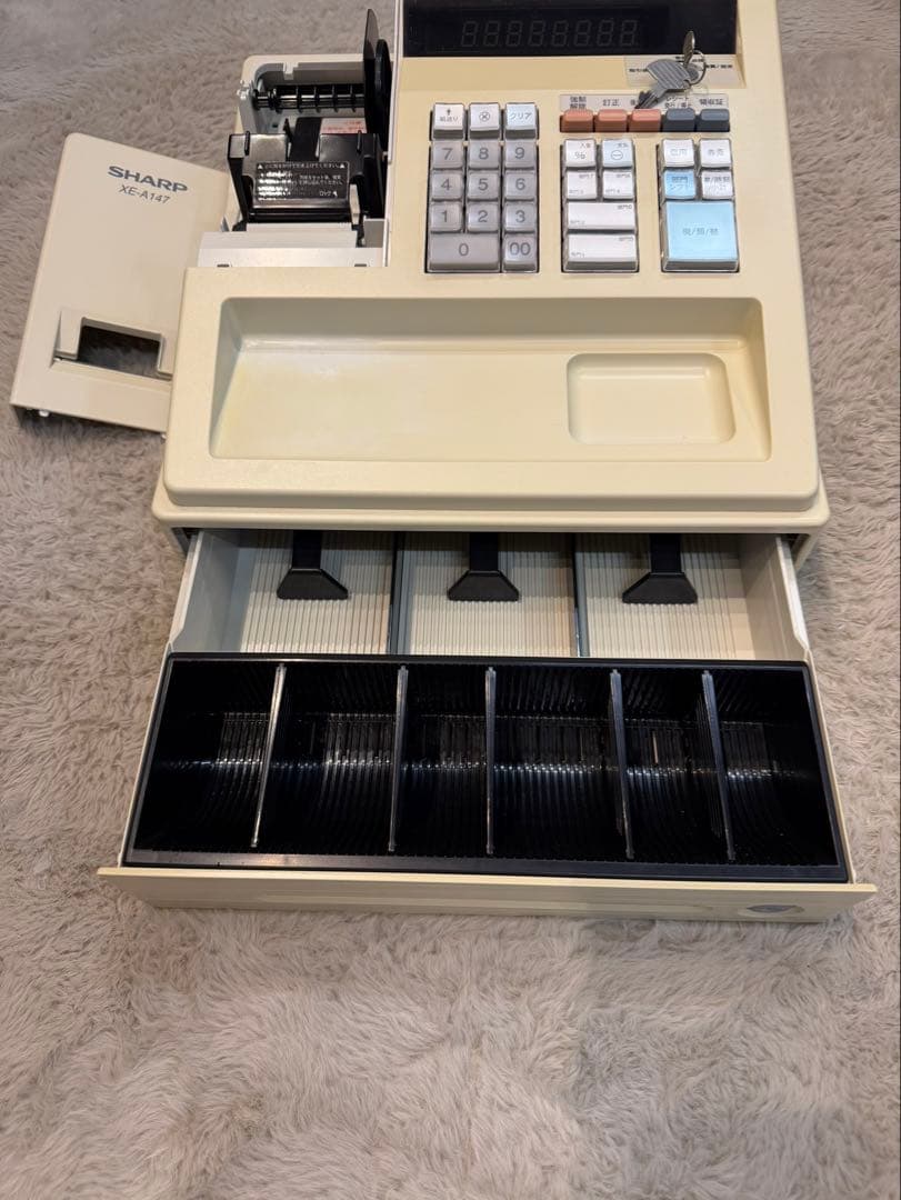 SHARP XE-A147 レジスター クリーム色