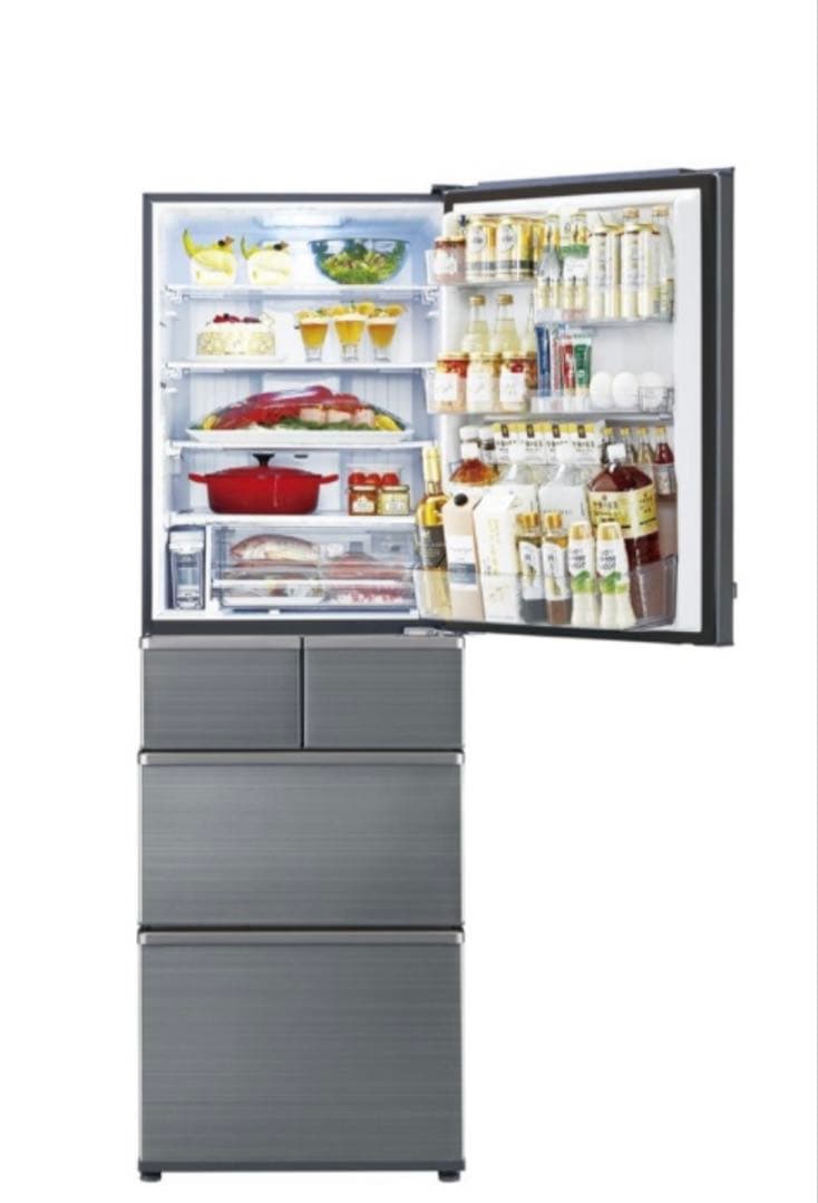 【美品】2018年製　ＡＱＵＡ　冷蔵庫　ＡＱＲ−ＳＶ４２ＨＬ−Ｓ