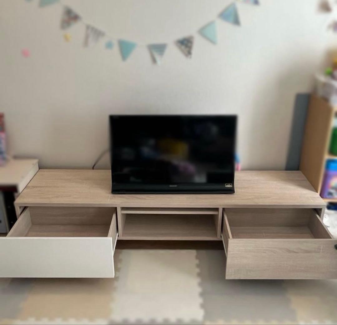 ニトリ ライトウッド テレビ台 引き出し付き