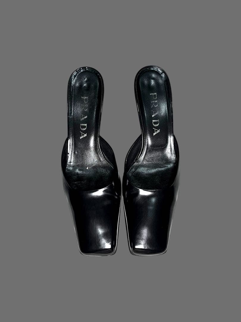 靴 PRADA Square toe leather mule