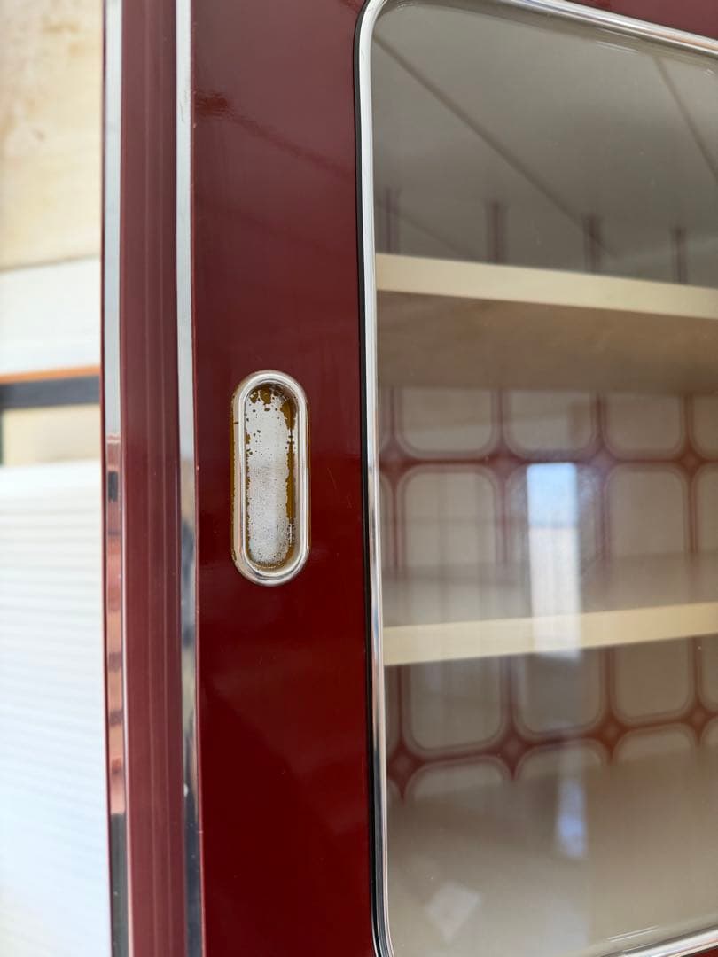 sion 昭和レトロ レトロポップ 食器棚 ガラスキャビネット 木製