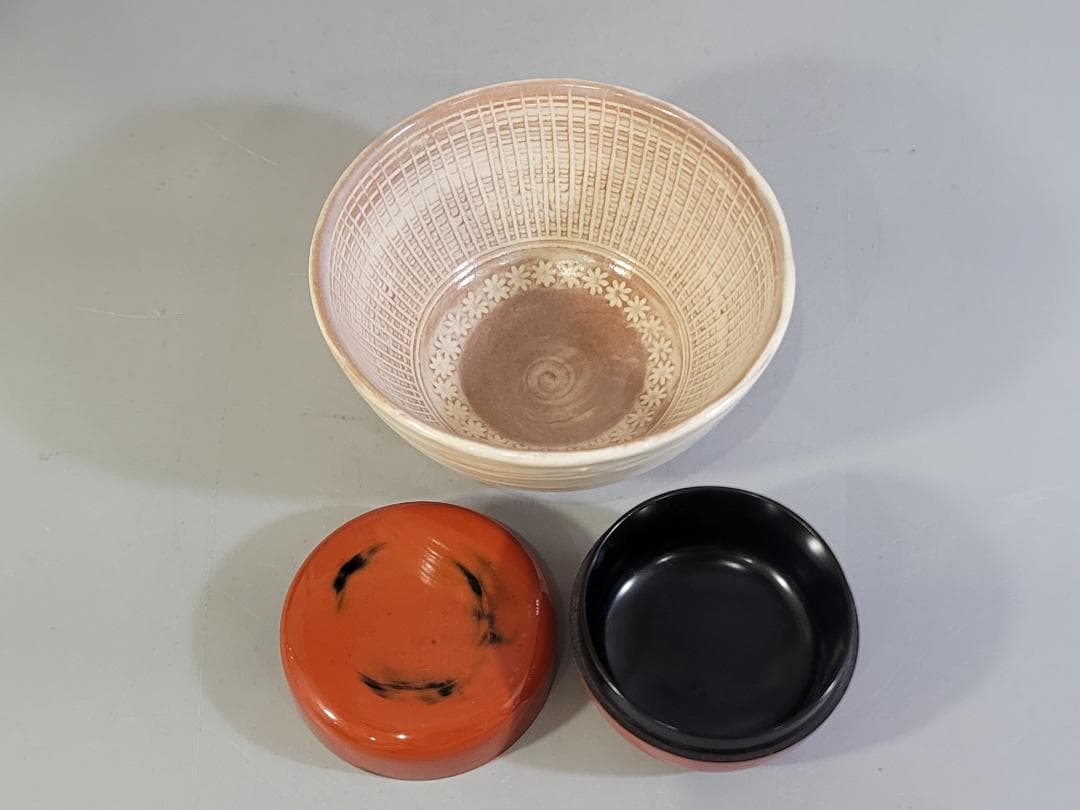 茶道具 古物品 茶箱セット 溜塗 DT764