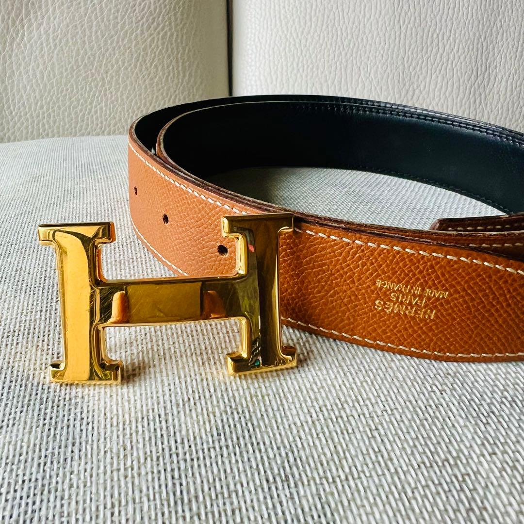 ⭐️美品❗️Vintageエルメス HERMES 91年 レザーベルト リバーシブル