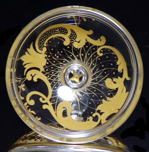 オールド・バカラ 1900年頃 盛り上げ金彩 蓋物 ボンボニエール アートピース