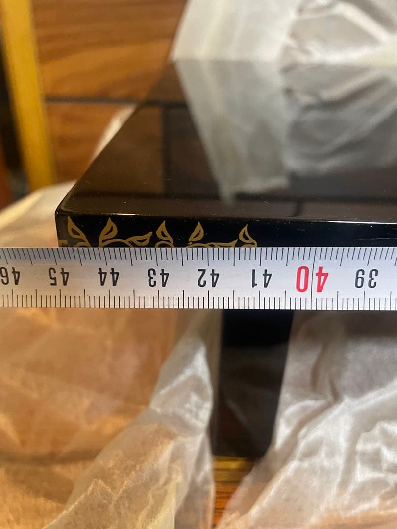 輪島塗　慶塚　蒔絵　黒蝋色平卓　最高級　うるしぬり　けいづか　大丸購入