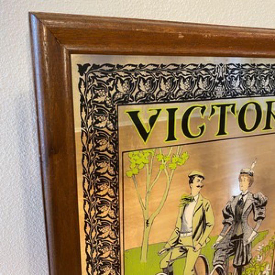 ヴィンテージ アメリカ ビンテージ Victor Bicycle パブミラー