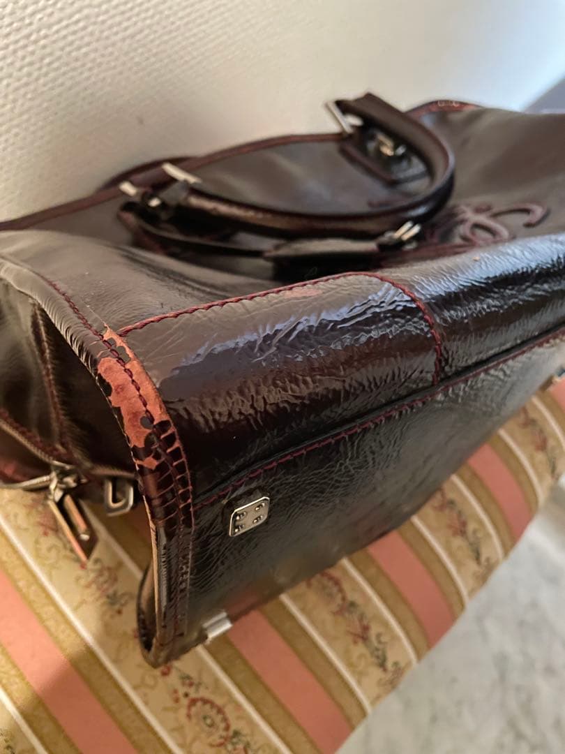 LOEWE アマソナ36 ハンドバッグ ミニボストン カデナ＆キー ボルドー