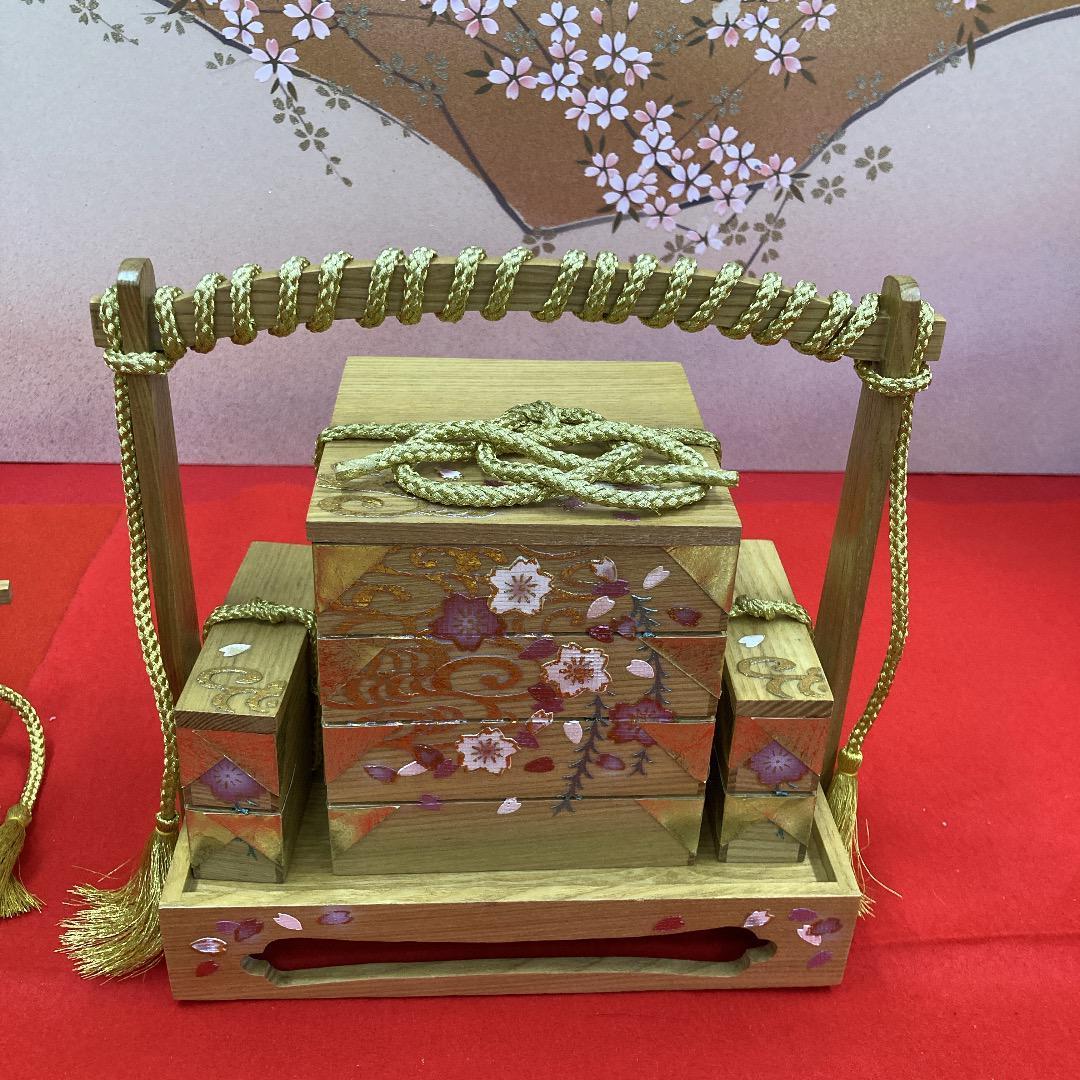 N2 訳あり特価！　豪華な雛道具　40号6点　三段飾り道具　ひな人形道具