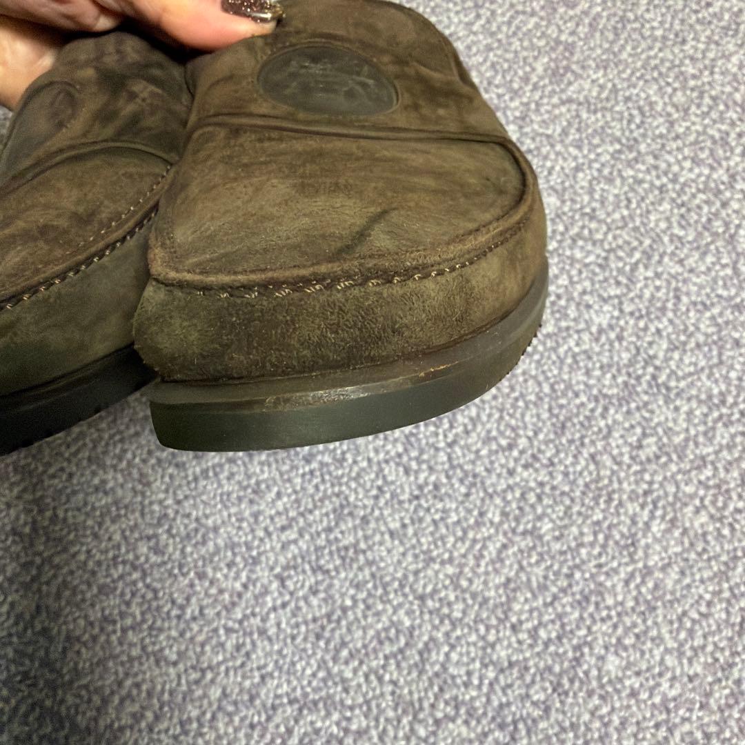 A*I様 HERMES ダークブラウン スエード ローファー超美品42