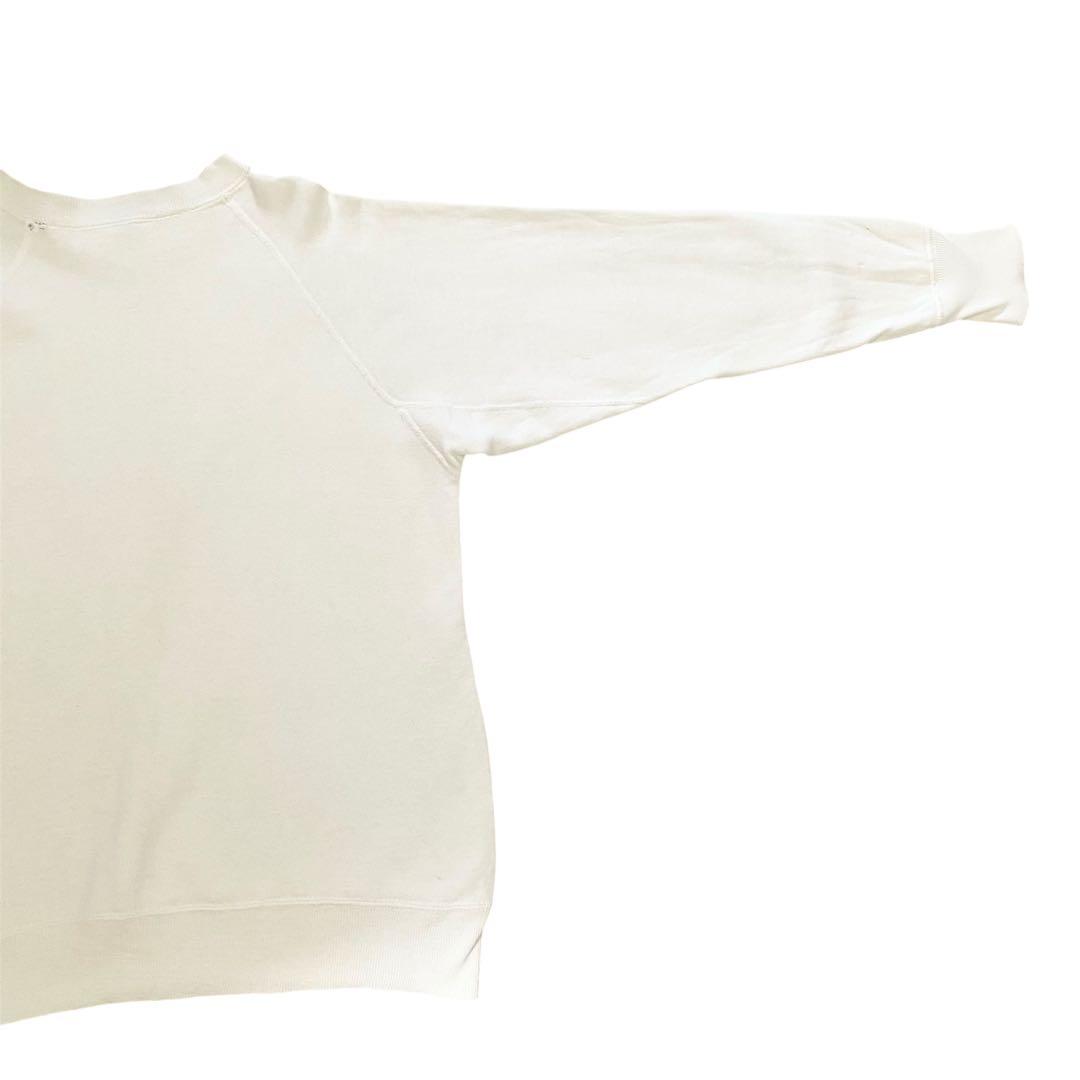 b*y様 60s スウェット 希少 ホワイト ラグラン 100%コットン ヴィン