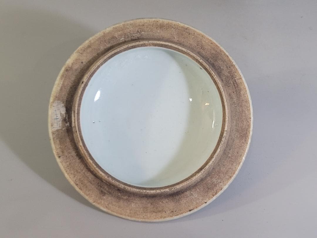 中国 染付 蓋壷 時代物 DT170