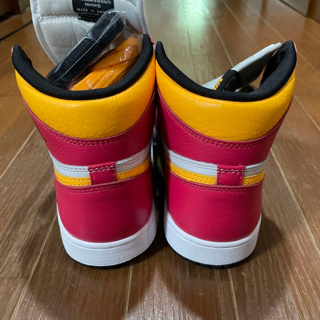 シューズ(男性用) NIKE AIR JORDAN 1 HIGH OG FUSION RED