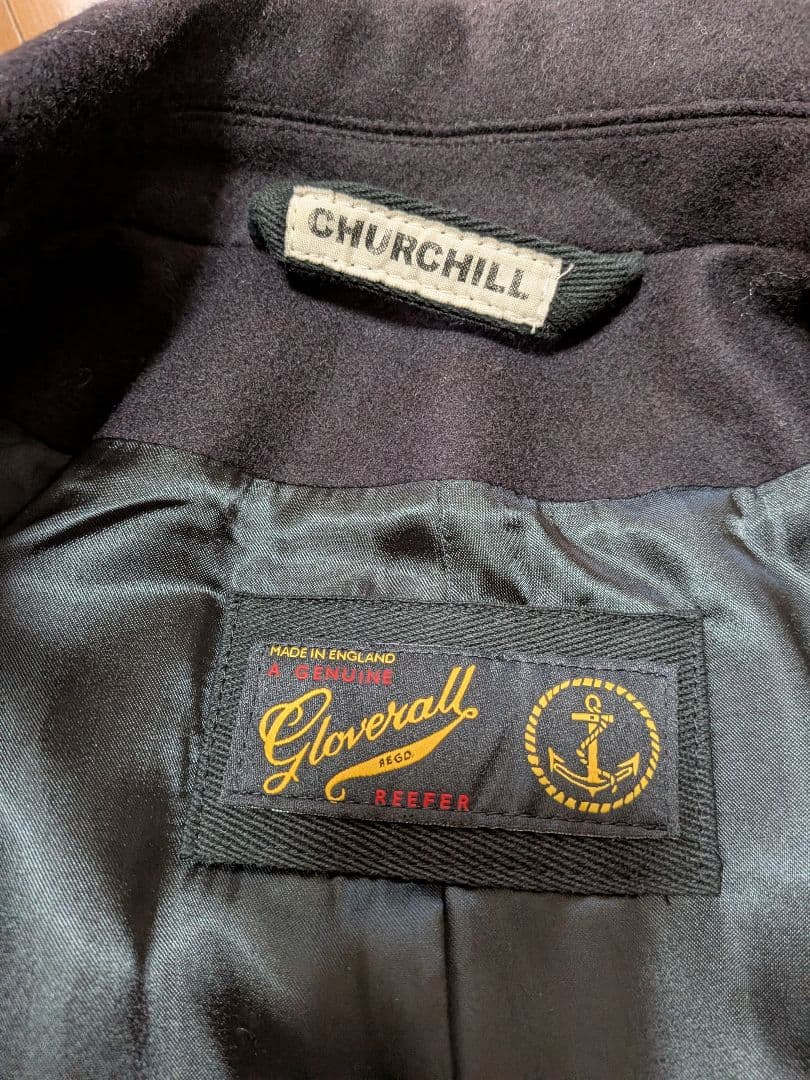 Gloverall CHURCHILL ネイビー ピーコート