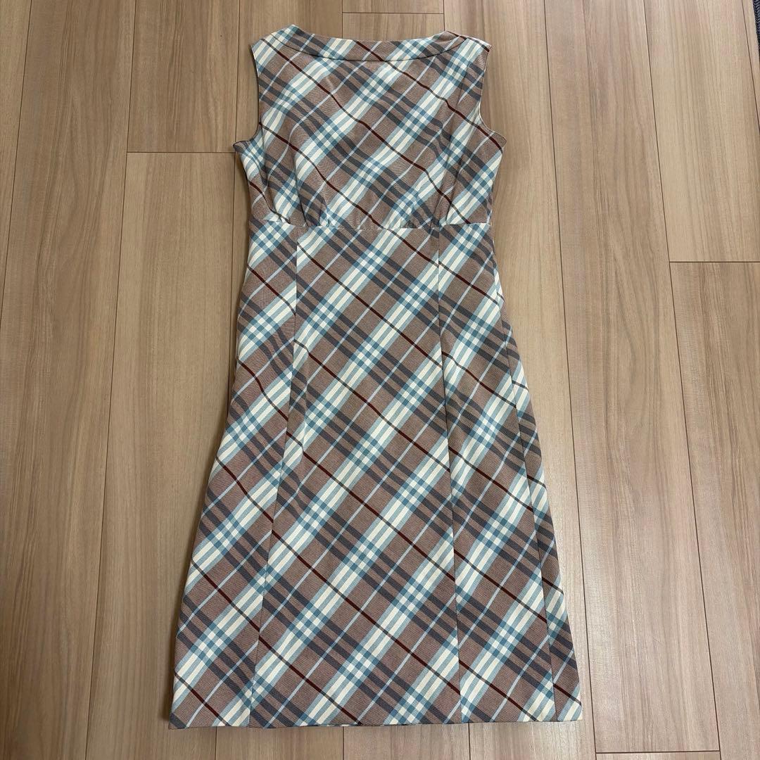 【美品❗️】バーバリーブルーレーベル ワンピース ノバチェック ひざ丈 36