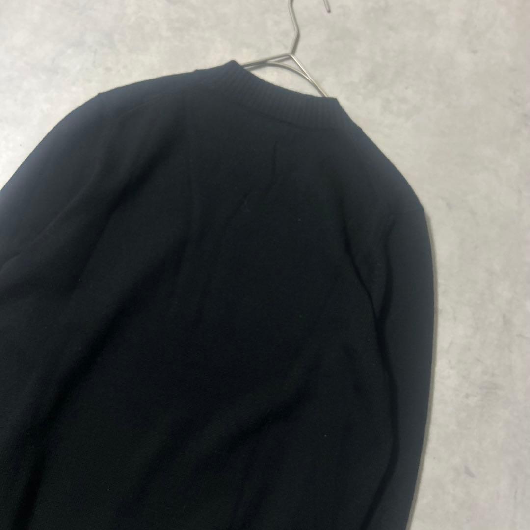 グランサッソ ニット モックネック ハイゲージ プルオーバー イタリア製 黒