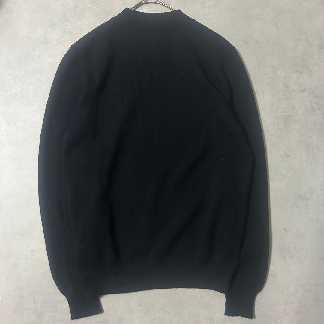 グランサッソ ニット モックネック ハイゲージ プルオーバー イタリア製 黒