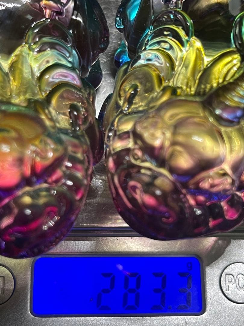 ひろみ様7【1926】貔貅セット 瑠璃  ガラス