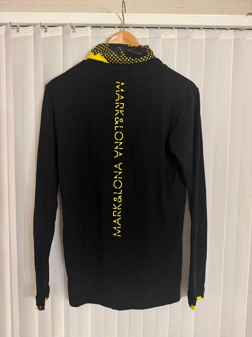 マークアンドロナ モックネックシャツ タートルネック ロゴ 長袖 ゴルフウェア