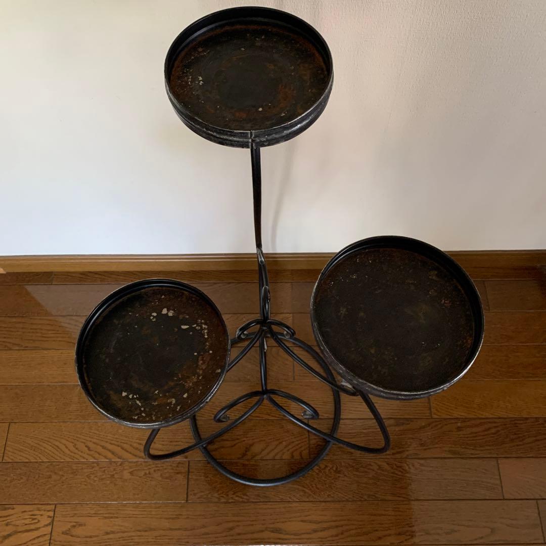 ヴィンテージ　アイアン製　花台
