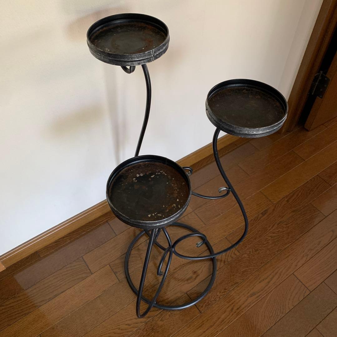 ヴィンテージ　アイアン製　花台