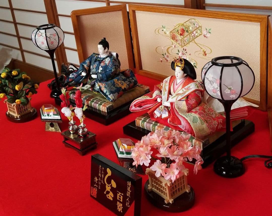 雛人形　平飾りセット　コンパクト