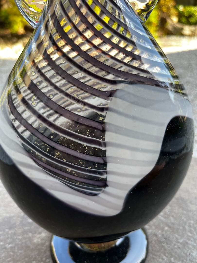 カメイガラス　ガラス製　花瓶　アンティーク