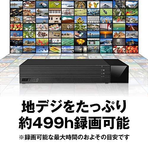 BUFFALO 24時間連続録画対応 使用量メーター付き 3.5インチ 外付けm