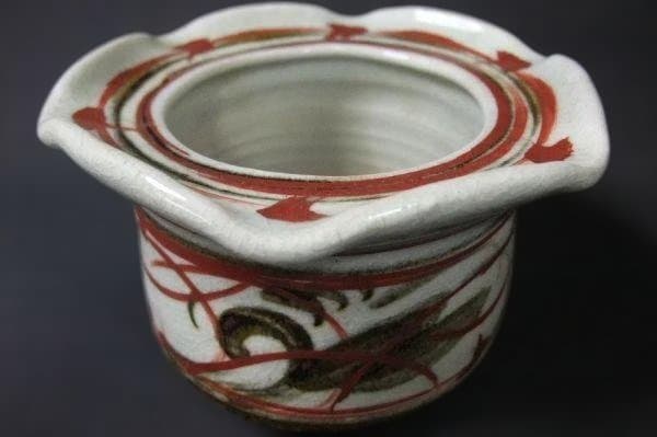 六代 清水六兵衛 鐵絵 灰皿