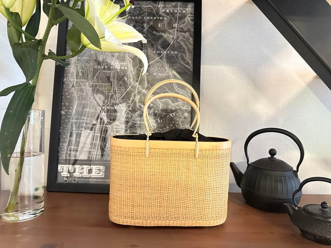 【新品】プラニー　かごバック　タイ王室御用達　プラニー工房　和装　着物　高級　竹