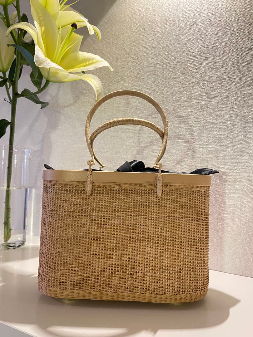 【新品】プラニー　かごバック　タイ王室御用達　プラニー工房　和装　着物　高級　竹