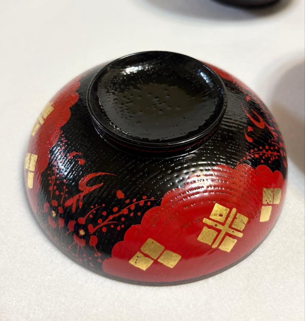 正法寺 煮物椀 4客 茶道具 懐石道具 漆塗り茶道具