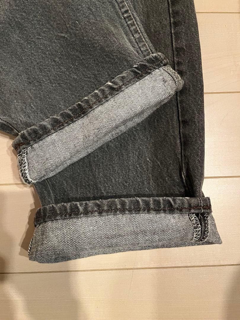 【希少】USA製 リーバイス 501 先染め ブラックデニム W36 L32