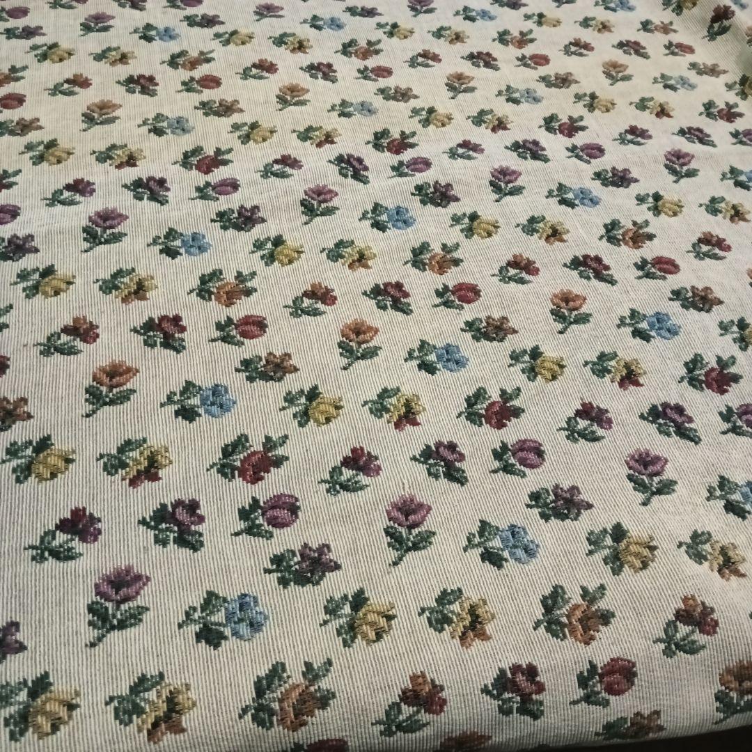 フランス vintage ゴブラン織り 花柄クロス ブロカント テーブルクロス