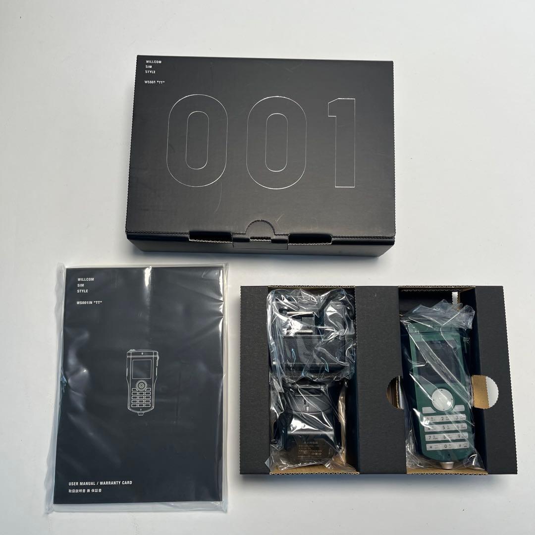 ウィルコム WS001IN \"TT\" グリーン ホワイト ブルー３色セット