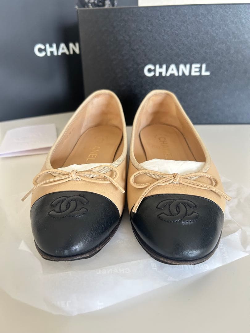 シャネル　バレリーナ　フラットシューズ　36.5 裏張り済み