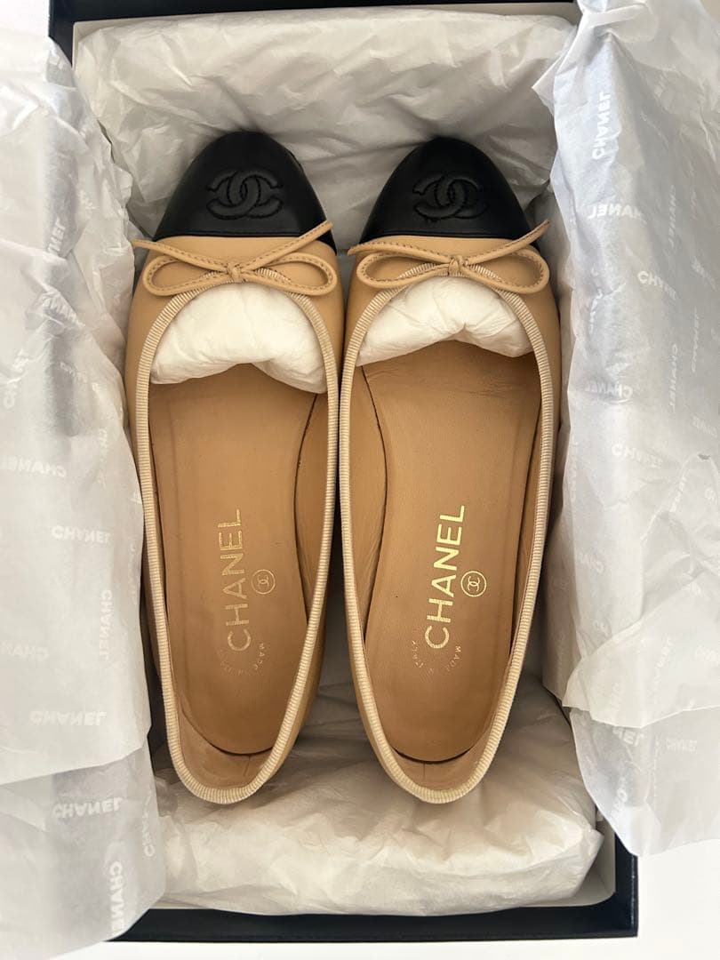 シャネル　バレリーナ　フラットシューズ　36.5 裏張り済み