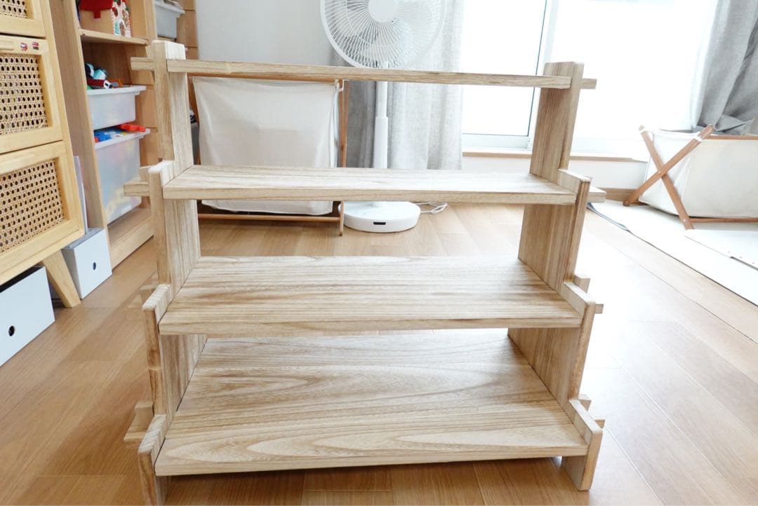 折りたたみ木製ディスプレイ棚 62cm x 30cm x 53cm ＊2個