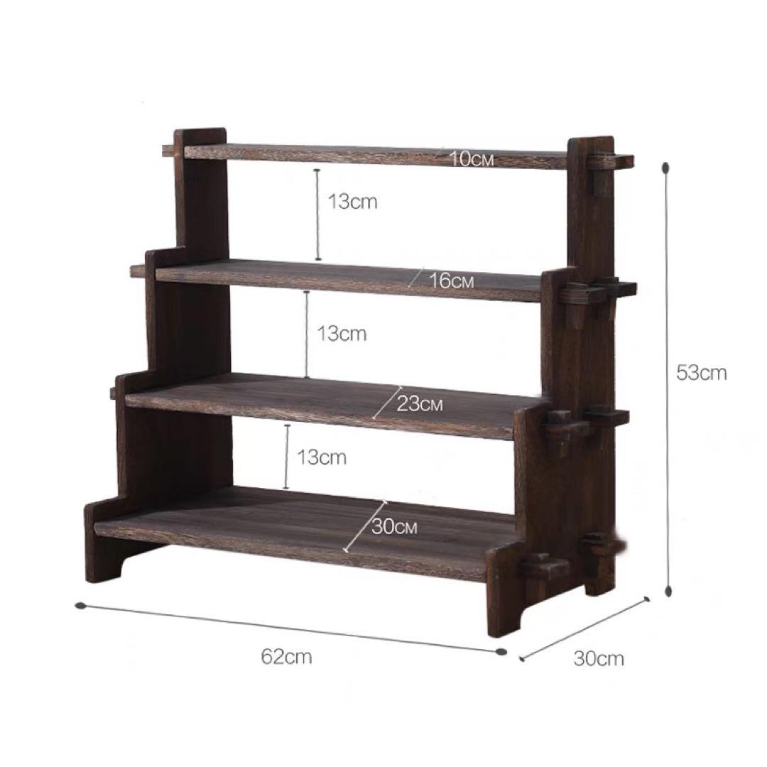 折りたたみ木製ディスプレイ棚 62cm x 30cm x 53cm ＊2個
