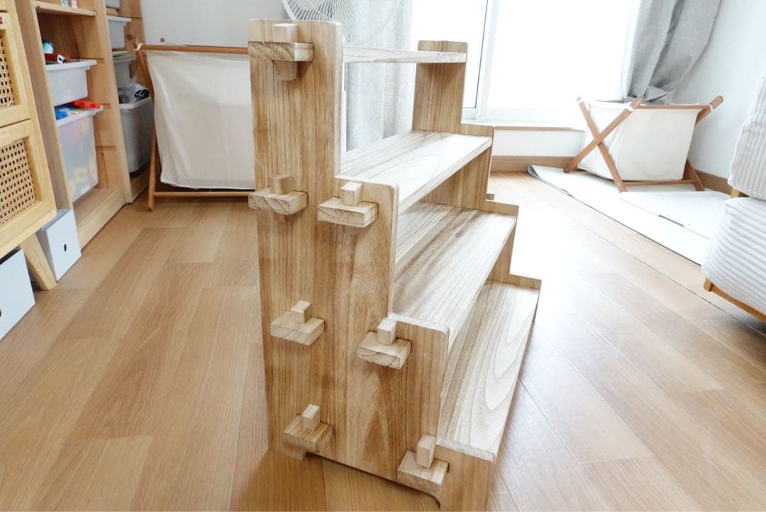 折りたたみ木製ディスプレイ棚 62cm x 30cm x 53cm ＊2個