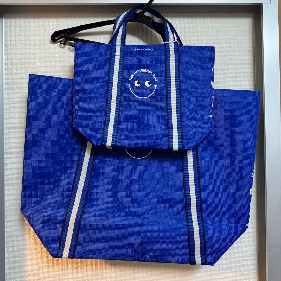 【匿名配送】アニヤハインドマーチ　bootsコラボエコバッグセット　ブルー