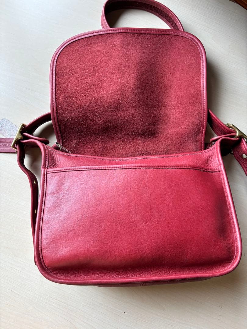 オールドコーチ　ショルダーバッグ　USA製 レッド