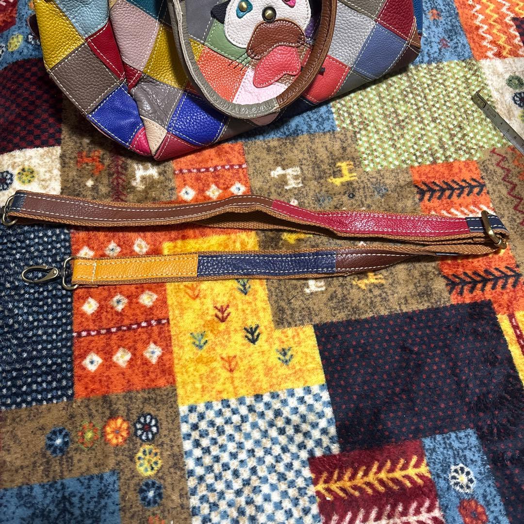 ESTACION アニマル マルチカラー 2wayレザー ショルダーバッグ