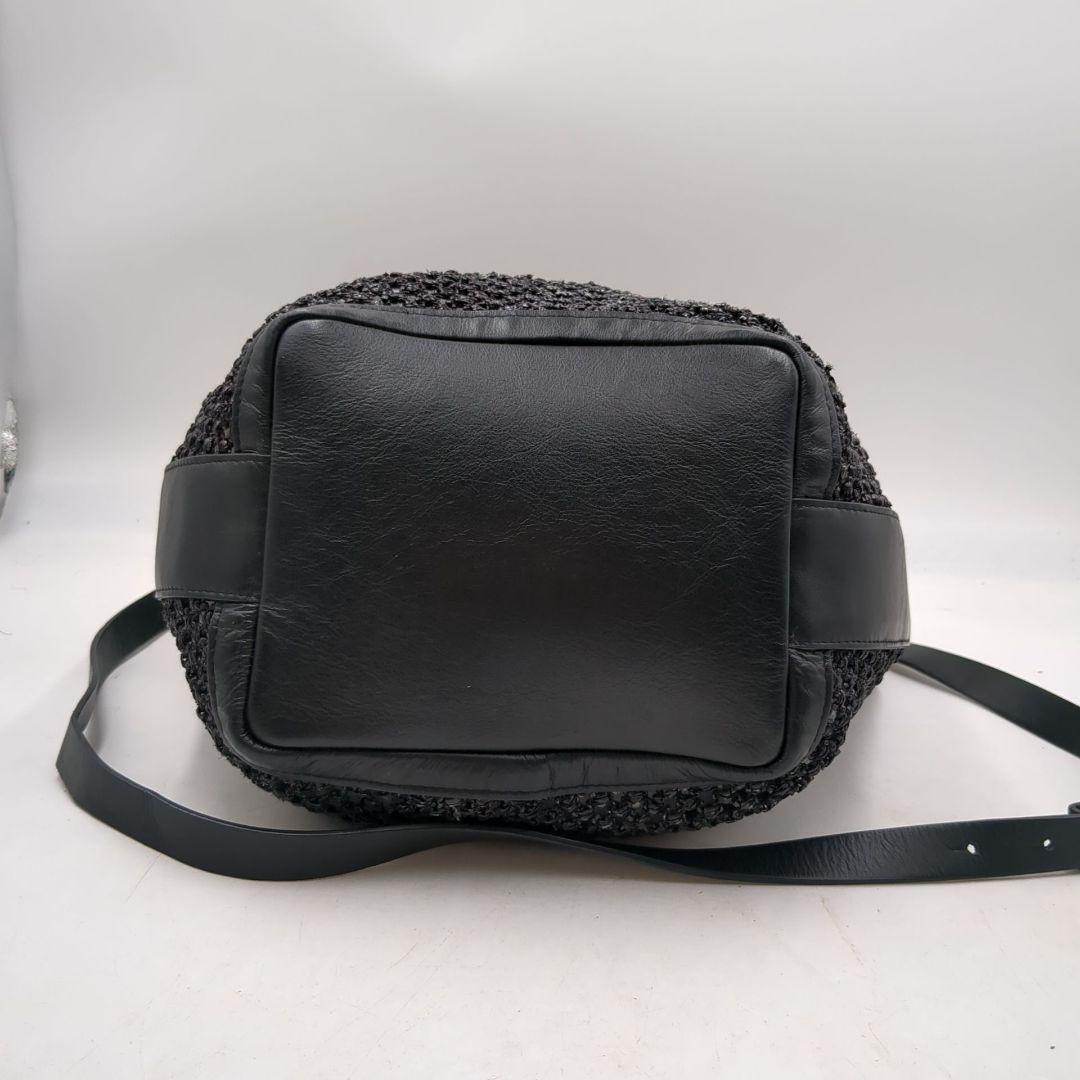 美品 Weekend Max Mara かごバッグ ショルダー バンブー 黒