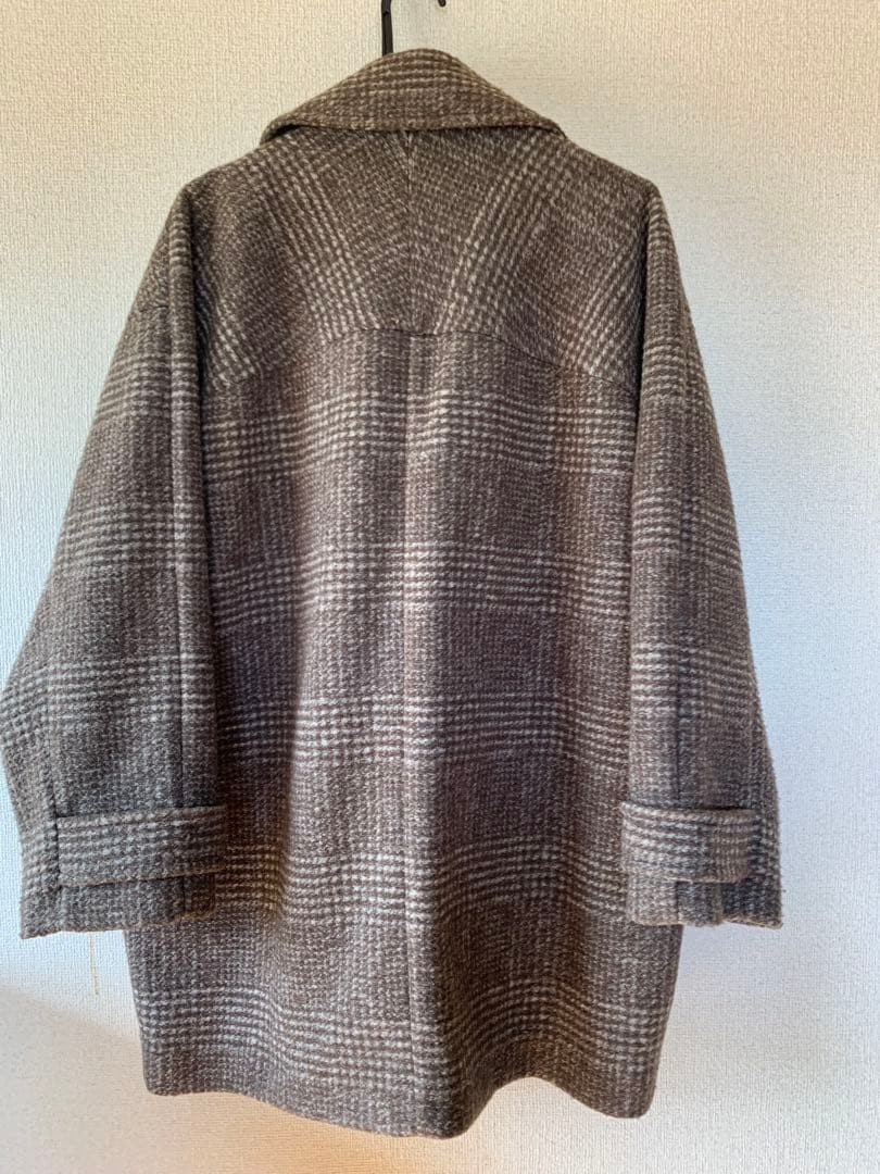 Spick & Span Wスライバーチェックハーフコート　36